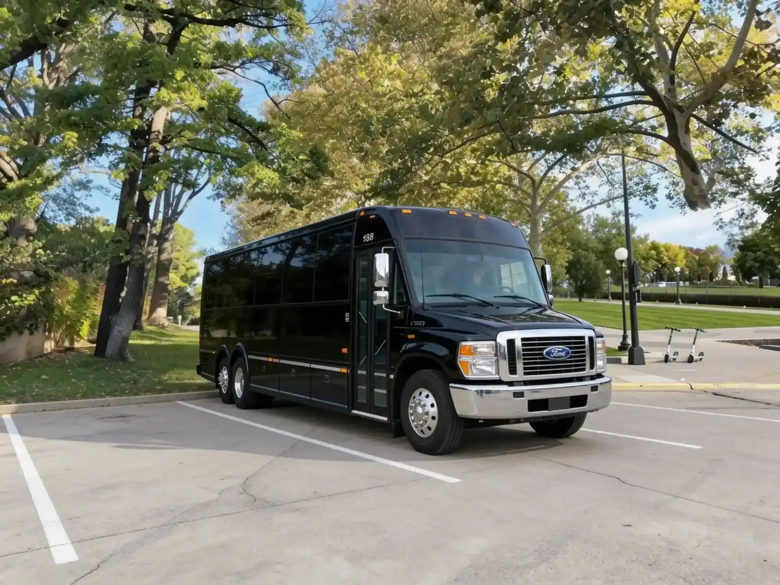 Black 30-Passenger Party Bus
