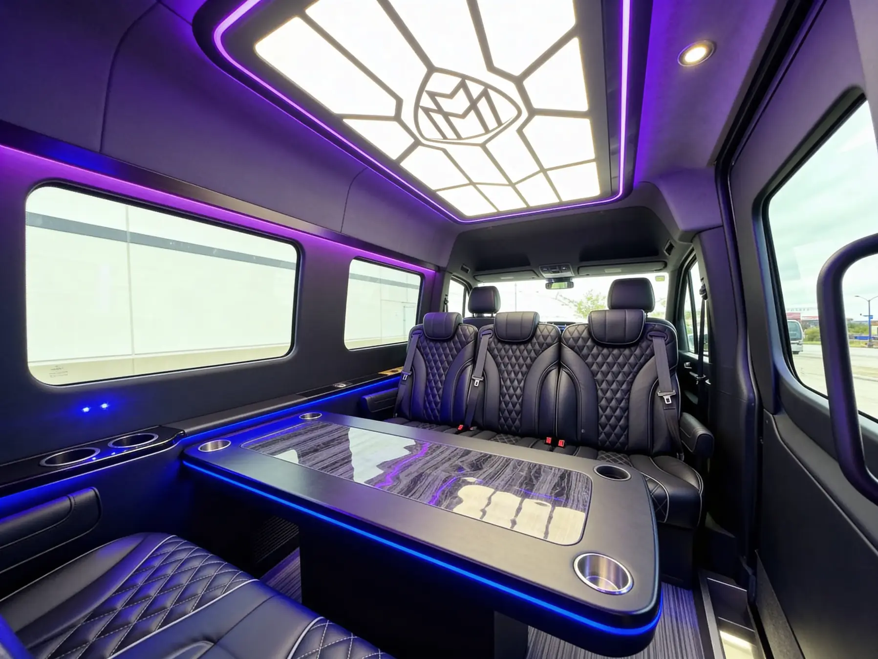 Tan 12-Passenger Sprinter Van