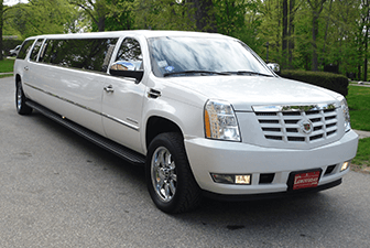 White Cadillac Escalade Super Stretch Limo