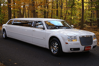 White 10-Passenger Stretch Limousine