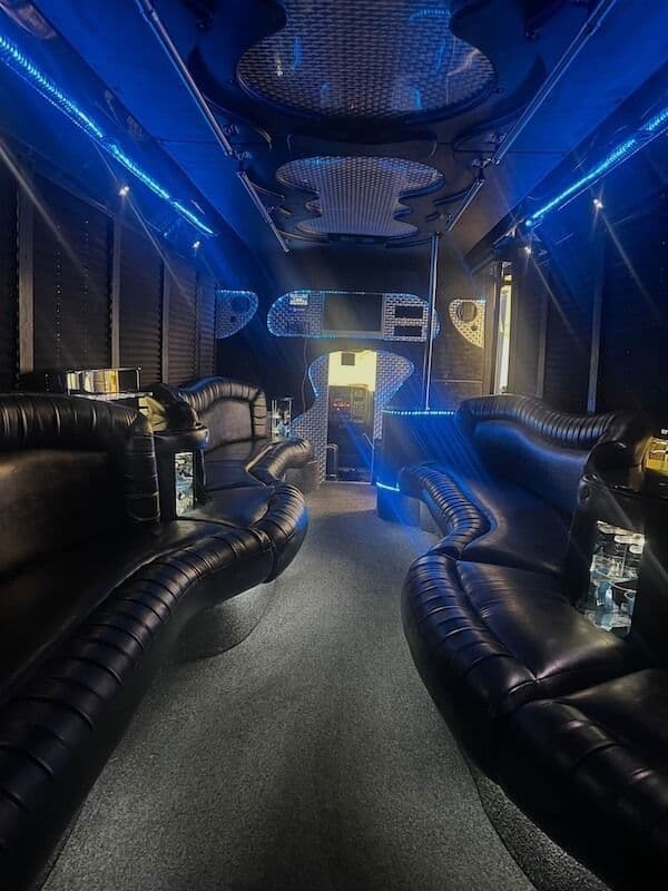 Pink 14-Passenger Party Bus